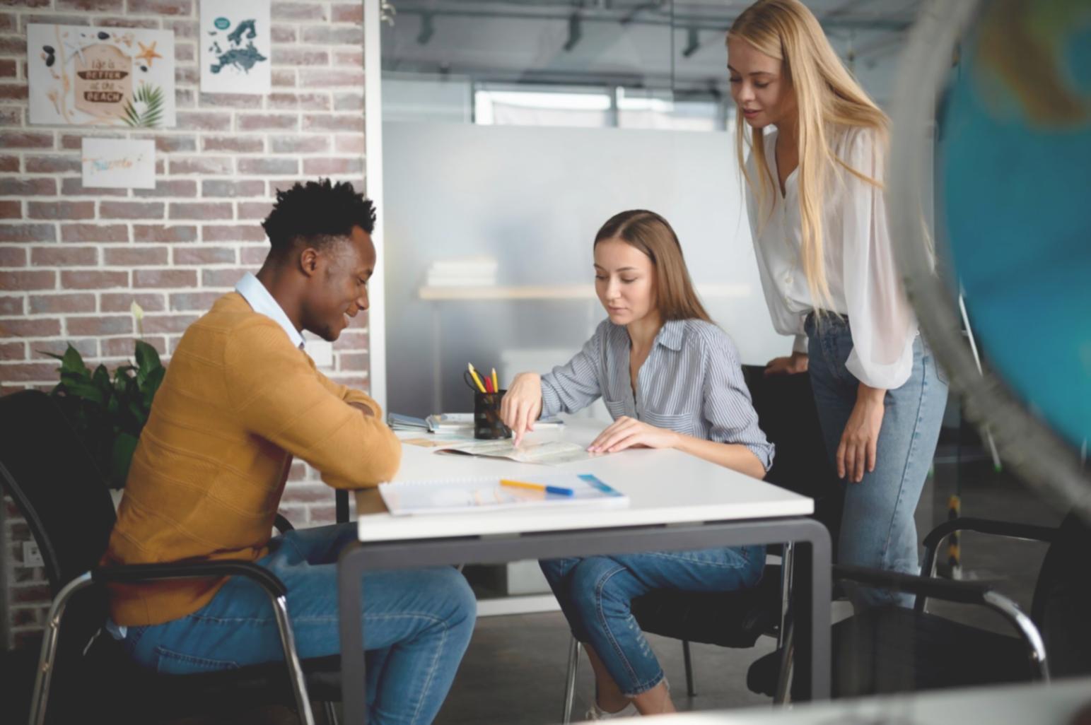 投資学習相談の様子